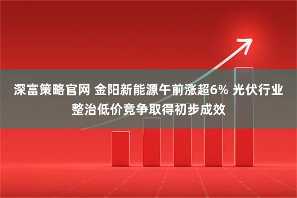 深富策略官网 金阳新能源午前涨超6% 光伏行业整治低价竞争取得初步成效