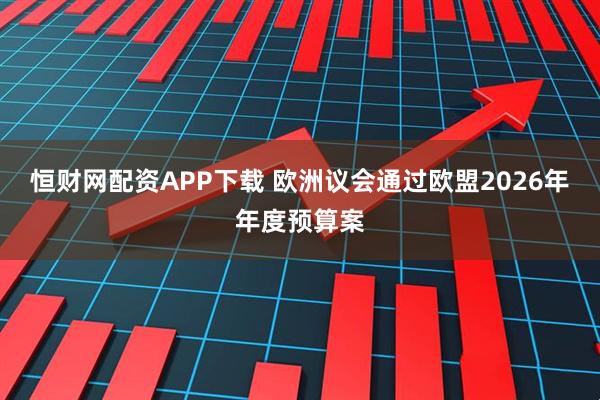 恒财网配资APP下载 欧洲议会通过欧盟2026年年度预算案