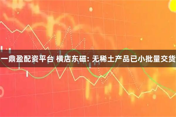 一鼎盈配资平台 横店东磁: 无稀土产品已小批量交货