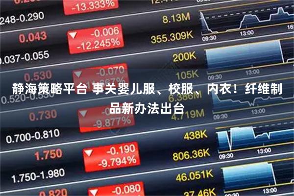 静海策略平台 事关婴儿服、校服、内衣！纤维制品新办法出台