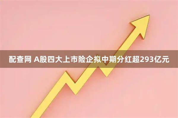 配查网 A股四大上市险企拟中期分红超293亿元